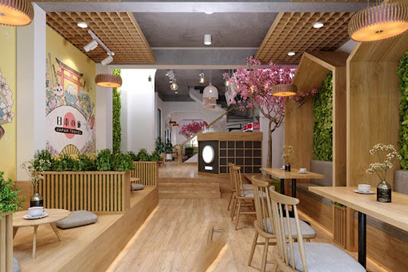 Thiết kế quán cafe phong cách Nhật bản
